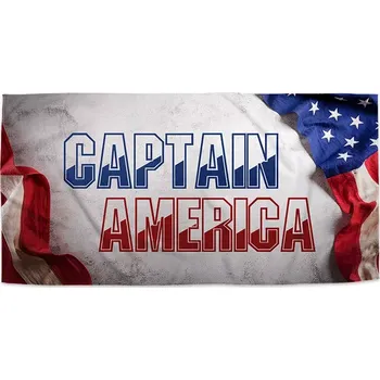 Osuška Sablio Ručník Kapitán Amerika Vlajka - 50x100 cm