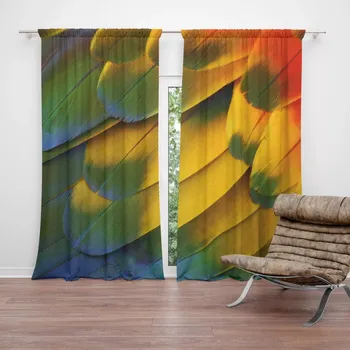 Závěs Sablio Závěs Barevné peří: 2ks 140x250cm