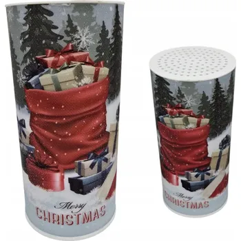 Vánoční dekorace VÁNOČNÍ SVÍTILNA SVÍCEN LED TUBA NA BATERIE MIX VZORŮ 15CM