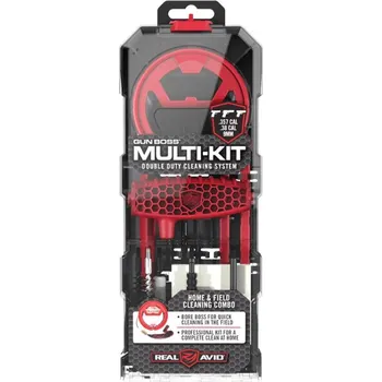 Sportovní střelba Čistící sada Real Avid Gun Boss Multi-Kit 9mm/.357./.38 - červená-černá