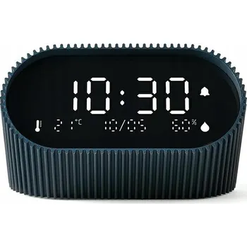 Budík Lexon Ray Clock Budík s čidlem teploty a vlhkosti, modrý