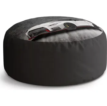 Taburet Sablio Taburet Circle Nissan GTR 35 Šedý: 38x48 cm