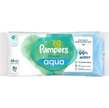 Hygienický ubrousek Vlhčené ubrousky Pampers Harmonie Aqua 1 x 48 ks