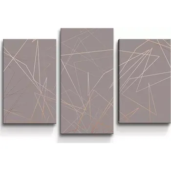 Obraz Sablio Obraz - 3-dílný Trojúhelníková abstrakce - 75x50 cm