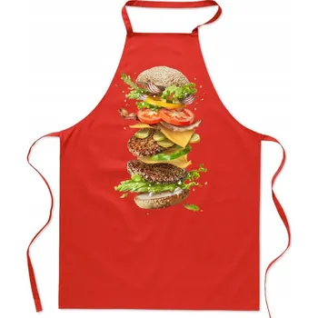 Kuchyňská zástěra Kuchyňská zástěra Hamburger Burger Kuchyně USA Americká módní potisk