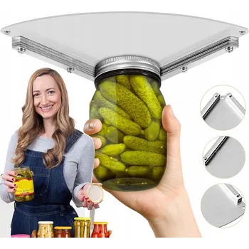 Otvírák RUČNÍ OTVÍRÁK NA ZAVAŘOVACÍ SKLENICE UNIVERZÁLNÍ NA SKLENICE A LAHVE OCEL DO KUCHYNĚ