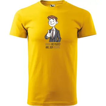 Pánské tričko Sablio Tričko s potiskem Ano, jsem inženýr - žluté M