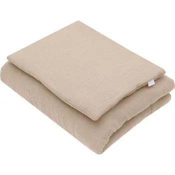 Polštář Mušelínový set s výplní New Baby 80x70 cm béžový