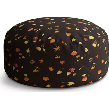 Taburet Sablio Taburet Circle Podzim na černé: 38x48 cm