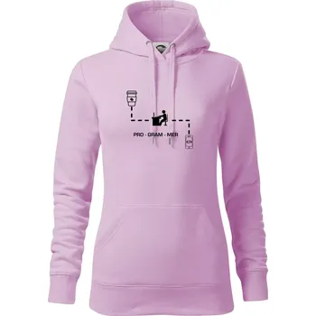 Dámská mikina Programátor mobil - Mikina dámská Cape s kapucí - S ( Orchid )