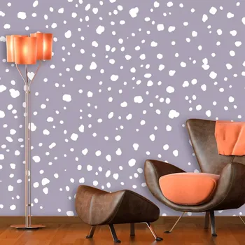 Tapeta Sablio Tapeta Bílé flíčky na fialové - 125x75 cm