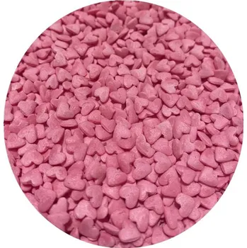 Cukrová srdíčka růžová (50 g) ▹