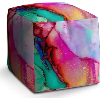 Taburet Sablio Taburet Cube Barvičky: 40x40x40 cm