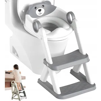 WC sedátko Nástavec na WC sedátko ŽEBŘÍČEK pro děti, protiskluzové sedátko a stupínek