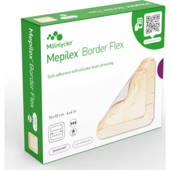 Krytí na ránu Mepilex Border Flex samol.krytí ster.10x10cm 10ks
