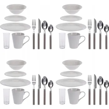 Talíř JÍDELNÍ SERVIS kompletní sada 36 ks talíře hrnky příbory