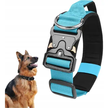 Obojek pro psa MEGA SILNÝ TAKTICKÝ OBOJEK PRO VELKÉHO PSA S KOVOVOU PŘEZKOU L 40-55cm