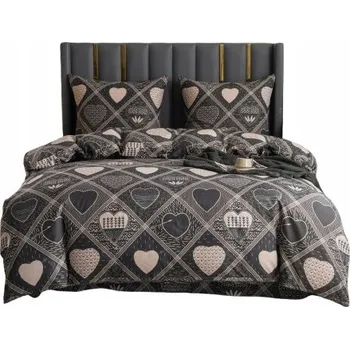 Povlečení Sada Povlečení Srdíčka srdce pro dvoje 160x200 se 2 povlaky na polštáře 70x80