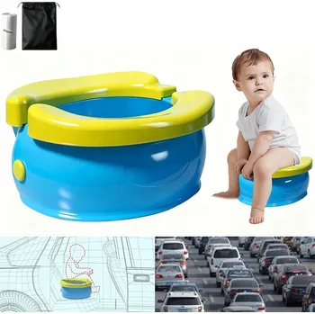 Nočník SKLÁDACÍ NOČNÍK Pro Děti CESTOVNÍ BANÁN Turistický Přenosný Záchod