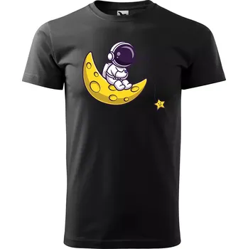 Sablio Tričko s potiskem Baby astronaut - černé 2XL