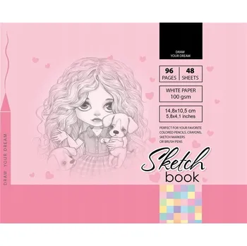 Skicák 148x105 mm / 96 listů, 100 g/m2, tvrdé desky fresh