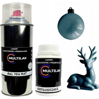 Barva ve spreji Matný lak ve spreji na figurky, skleněné a keramické ozdoby RAL 7016