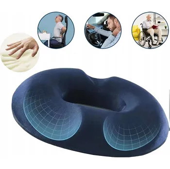 Polštář ORTOPEDICKÝ POLŠTÁŘ NA SEDENÍ PROTI HEMOROIDŮM Z PAMĚŤOVÉ PĚNY NA ŽIDLI / DO KŘESLA