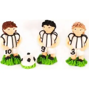 Přisada na vaření a pečení I love Cakes, vyrobeno v EU Cukrová figurka fotbalisté 3ks a kopačák - K Decor | Skvělé pro Váš domácí dort