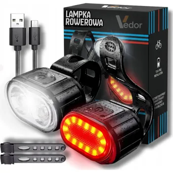 Cyklosvítilna Sada světel na kolo přední a zadní, USB dobíjecí LED