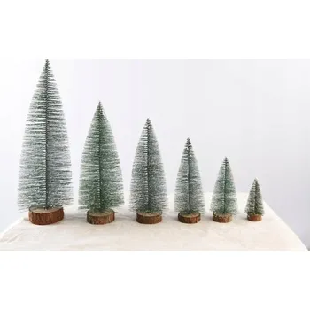 Obraz Choinka Metalowa Srebrna Figurka Świąteczna Ozdoba 30 cm Dekorace