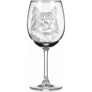 Sklenice Sklenice na víno s kočkou – motiv 196