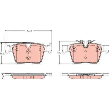 Brzdová destička TRW GDB2351 Sada brzdových destiček, kotoučové brzdy