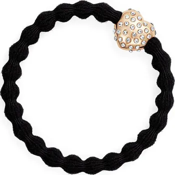 By Eloise London Bling Charms Gold Diamanté Bubble Heart náramek / gumička do vlasů odstín černá pro ženy