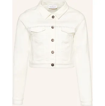 Danamade Dívčí Džínová Bunda S Krajkou A Flitry, bílá, 128