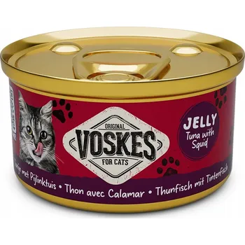Krmivo pro kočku Krmivo mokré pro kočky Voskes Tuňák s kalmarem 85 g