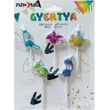Svíčky Dinosauři (5 ks) ▹