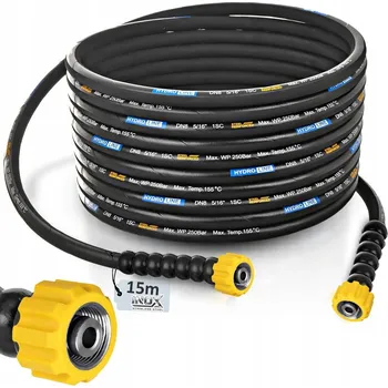 Příslušenství pro vysokotlaký čistič Hadicí 15 m pro vysokotlaké čističe KARCHER HD HDS KRANZLE M22 DN8 Max 250 Bar 155 °C NEREZOVÝ ZÁVIT