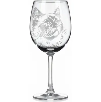 Sklenice Sklenice na víno s kočkou – motiv 119