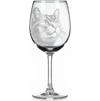 Sklenice Sklenice na víno s kočkou – motiv 144