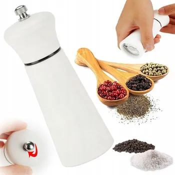 Kuchyňský mlýnek Dřevěný ruční mlýnek na pepř a sůl s nastavitelnou hrubostí mletí