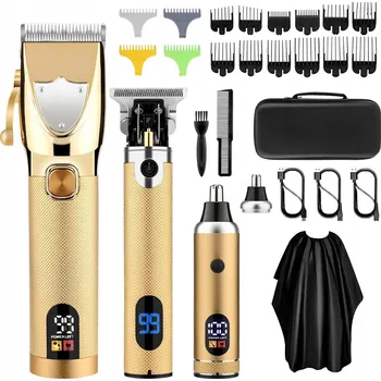 Strojek na vlasy Stříhací Strojek Na Vlasy, vousů a těla Zastřihovač + Holicí Strojek 3ks Černý