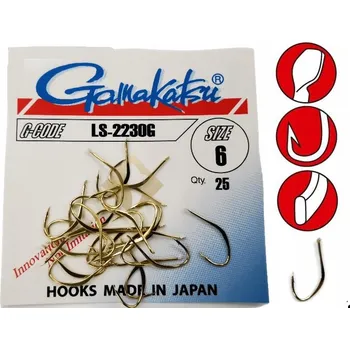 Rybářský háček Háčky s otřepem Gamakatsu 2230G 25 ks