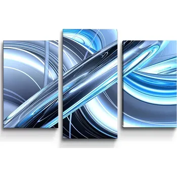 Obraz Sablio Obraz - 3-dílný Modrá abstrakce - 75x50 cm