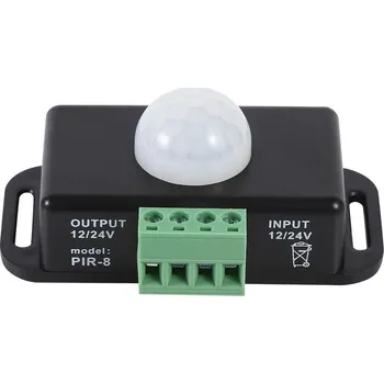 Zabezpečovací technika POHYBOVÝ SENZOR DC 12V 24V S LED PRO SVĚTLA DOSAH 3-8M