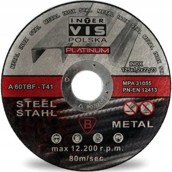 Řezný kotouč Kotouč na kov Inter-Vis IVMC125012 125 x 22,2 mm