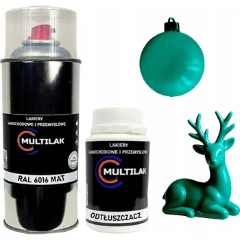 Barva ve spreji Matný lak ve spreji na figurky, skleněné a keramické ozdoby RAL 6016