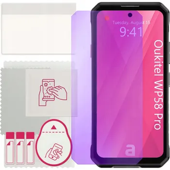 Pouzdro na mobilní telefon Hybridní Sklo Anti-Blue 9H na displej pro Oukitel WP58 Pro