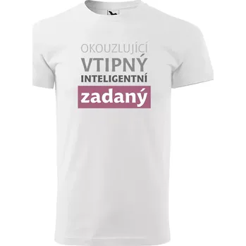 Pánské tričko Sablio Tričko s potiskem pro přítele Okouzlující vtipný inteligentní zadaný - bílé 5XL