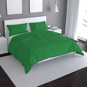 Povlečení Sablio Povlečení Tmavě zelená - 140x200 / 90x70