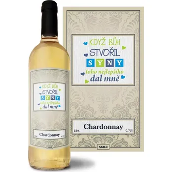 Víno Sablio Bílé víno Když Bůh stvořil syny: 0,75 l